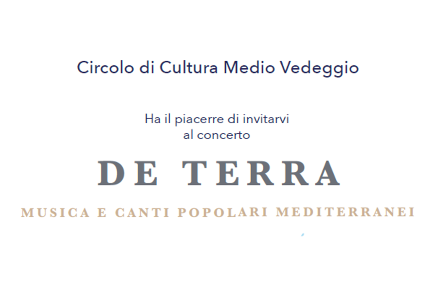 Il Circolo Cultura Medio Vedeggio invita al concerto “DE TERRA”